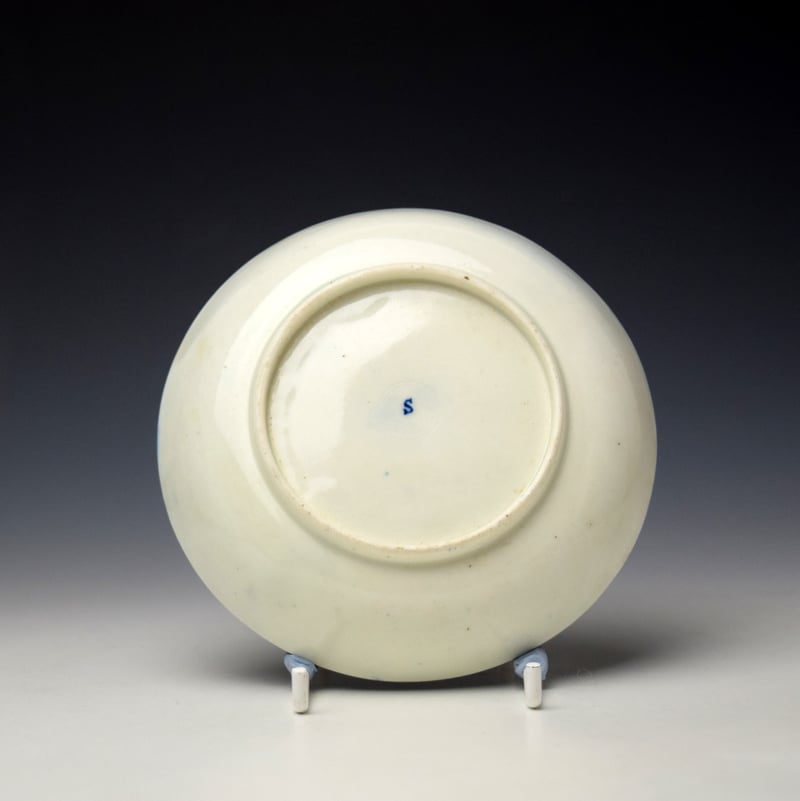 Caughley Fisherman Pattern Teabowl and Saucer c1777-99 (8)