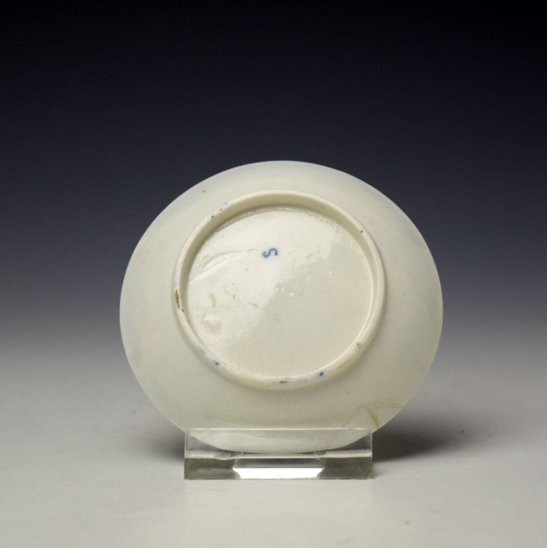 Caughley Island Pattern Toy Teabowl and Saucer c1778-92 (10)
