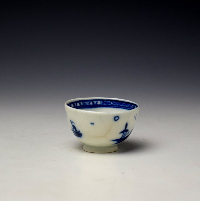 Caughley Island Pattern Toy Teabowl and Saucer c1778-92 (4)