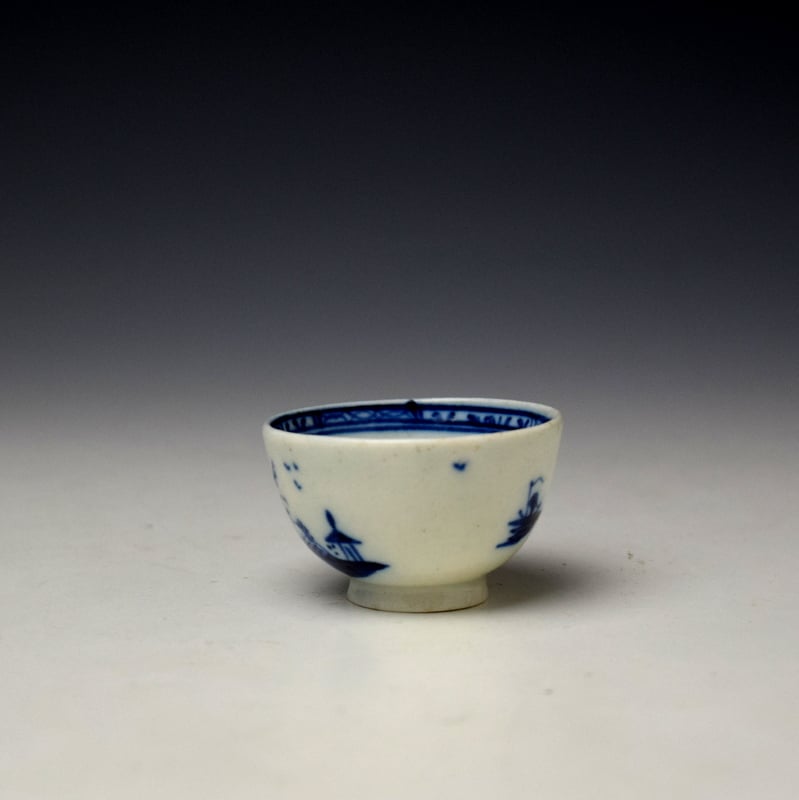 Caughley Island Pattern Toy Teabowl and Saucer c1778-92 (6)