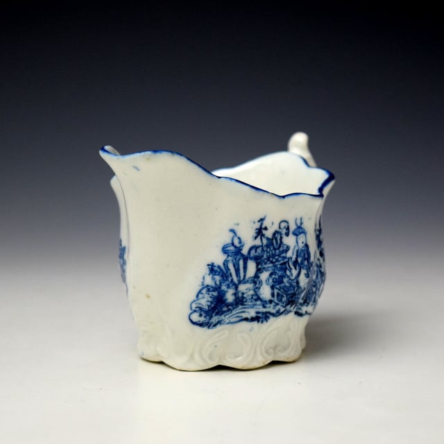 Caughley Mother and Child Pattern Low Chelsea Ewer c1776-90 (2)