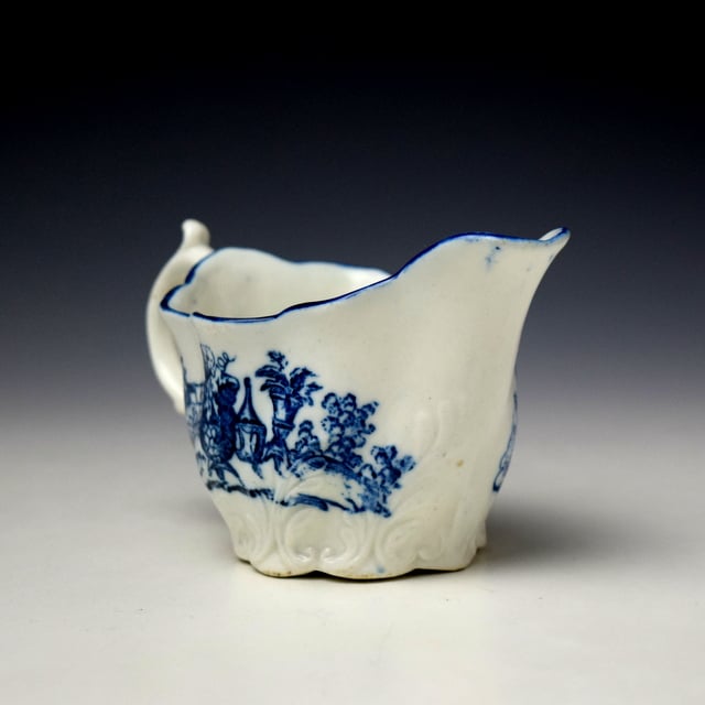 Caughley Mother and Child Pattern Low Chelsea Ewer c1776-90 (3)