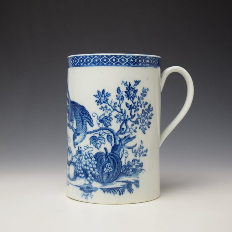 Parrot Pecking Fruit Pattern Large Mug c1775-99
