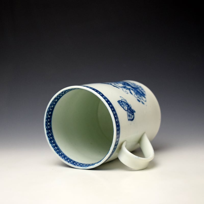 Caughley Parrot Pecking Fruit Pattern Large Mug c1775-99 (5)