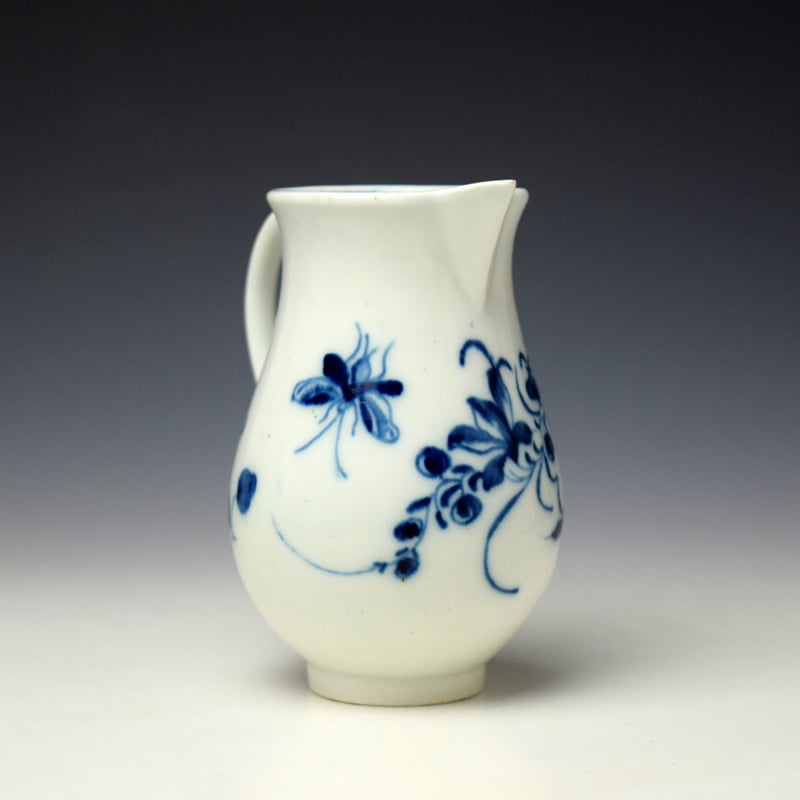 Caughley Peony Pattern Sparrow Beak Jug c1778-80 (3)
