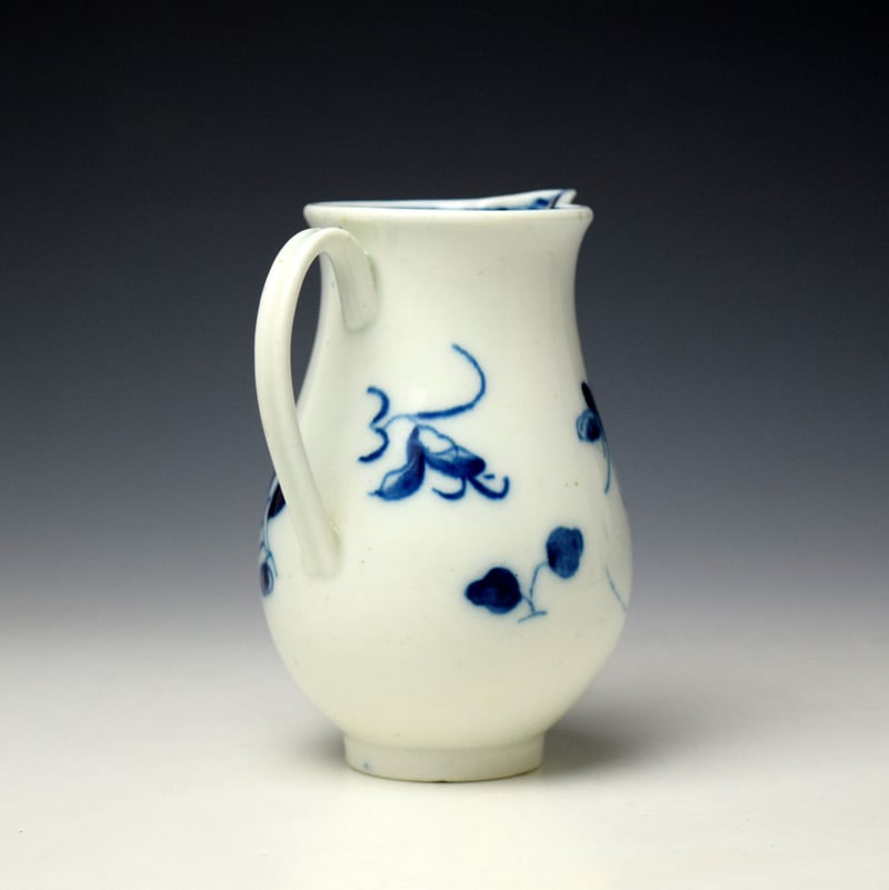 Caughley Peony Pattern Sparrow Beak Jug c1778-80 (4)