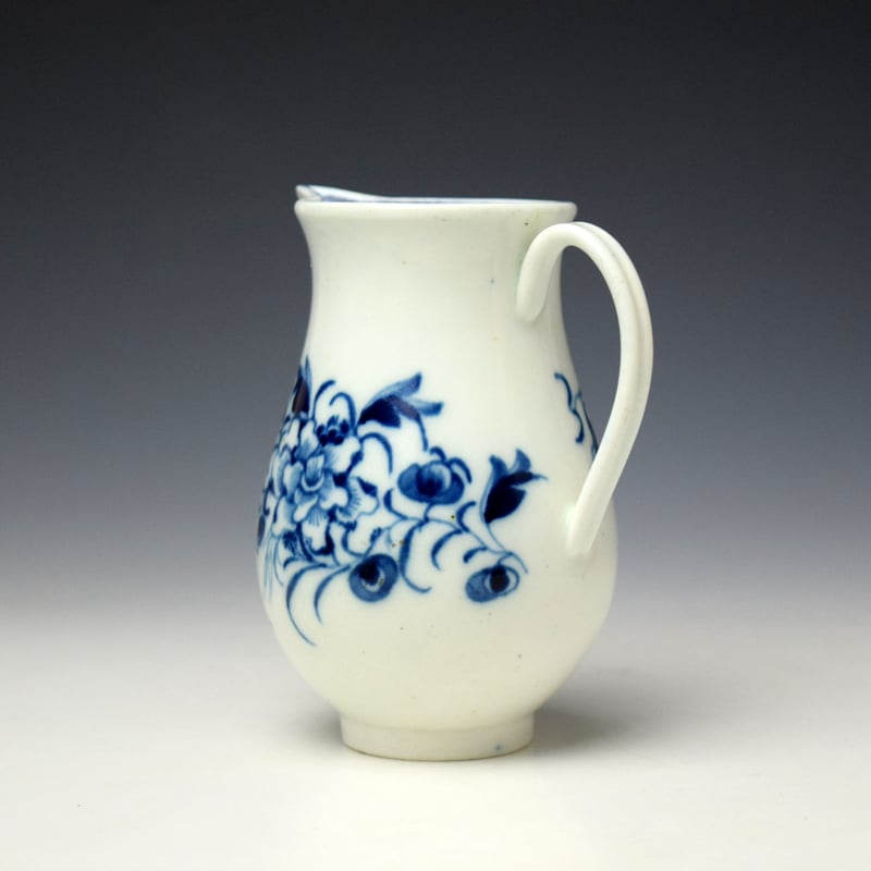 Caughley Peony Pattern Sparrow Beak Jug c1778-80 (5)