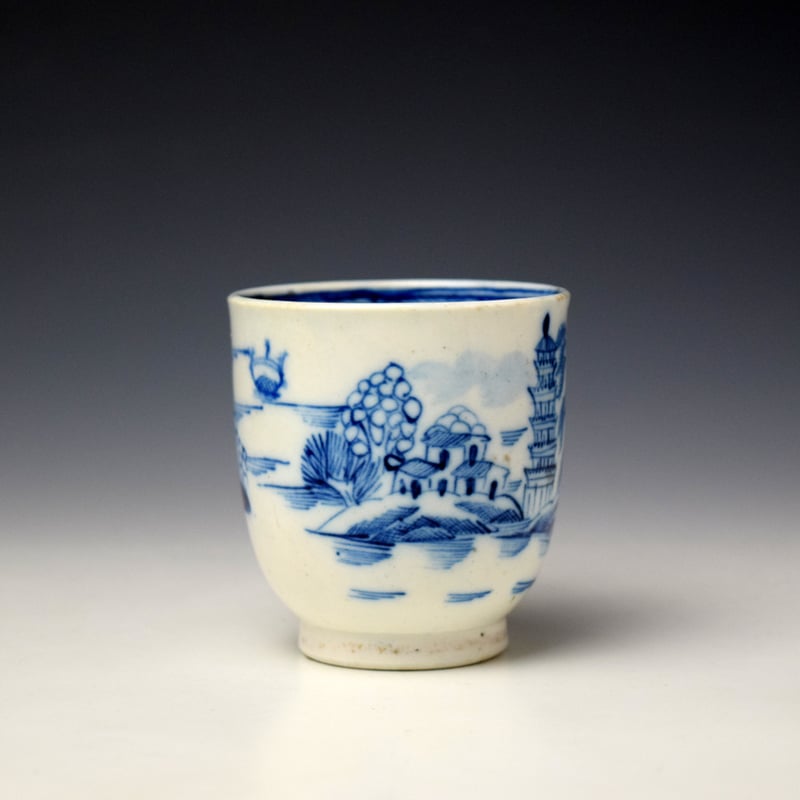 Caughley Tower Pattern Coffee Cup c1790-95 Ex Watney (3)