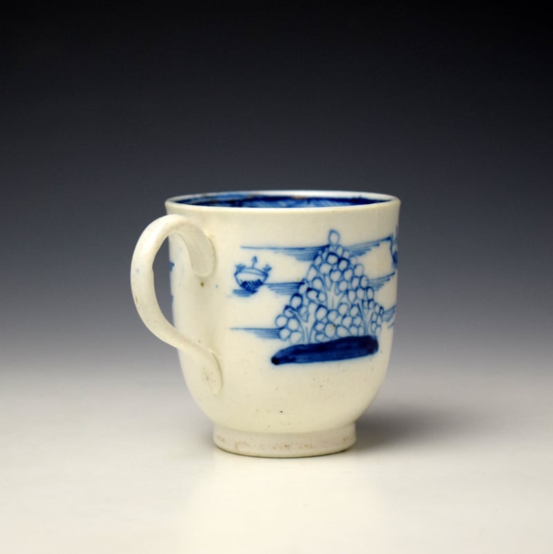 Caughley Tower Pattern Coffee Cup c1790-95 Ex Watney (5)