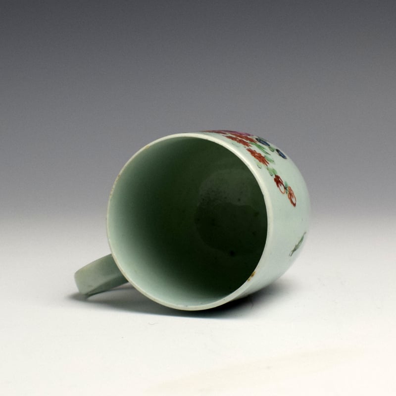 Chaffers Rose Spray Pattern Coffee Cup c1760 (2)