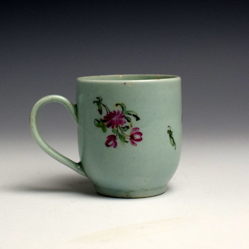 Chaffers Rose Spray Pattern Coffee Cup c1760 (3)
