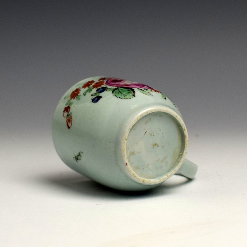 Chaffers Rose Spray Pattern Coffee Cup c1760 (4)
