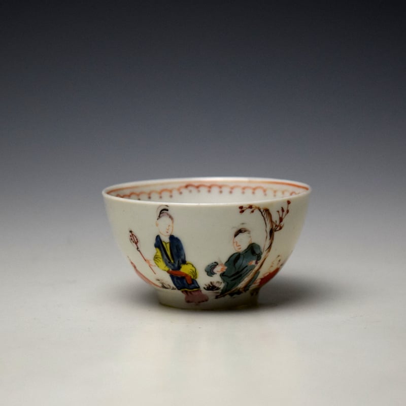 Champion Bristol Mandarin Pattern Teabowl and Saucer c1770-75 (2)