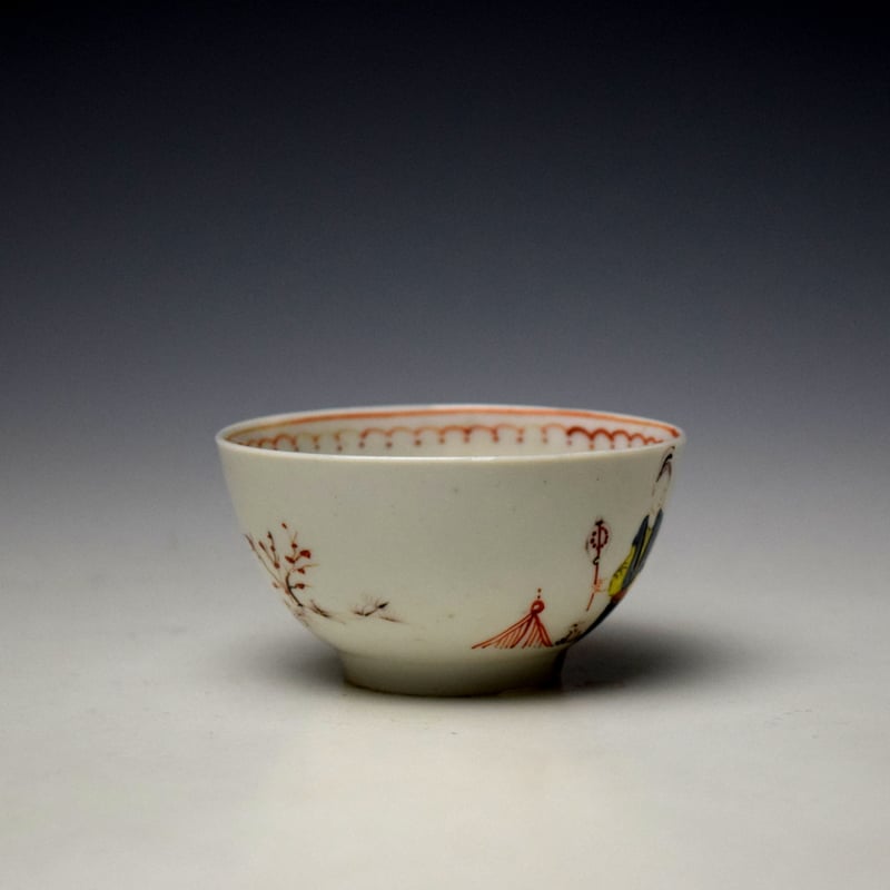 Champion Bristol Mandarin Pattern Teabowl and Saucer c1770-75 (3)