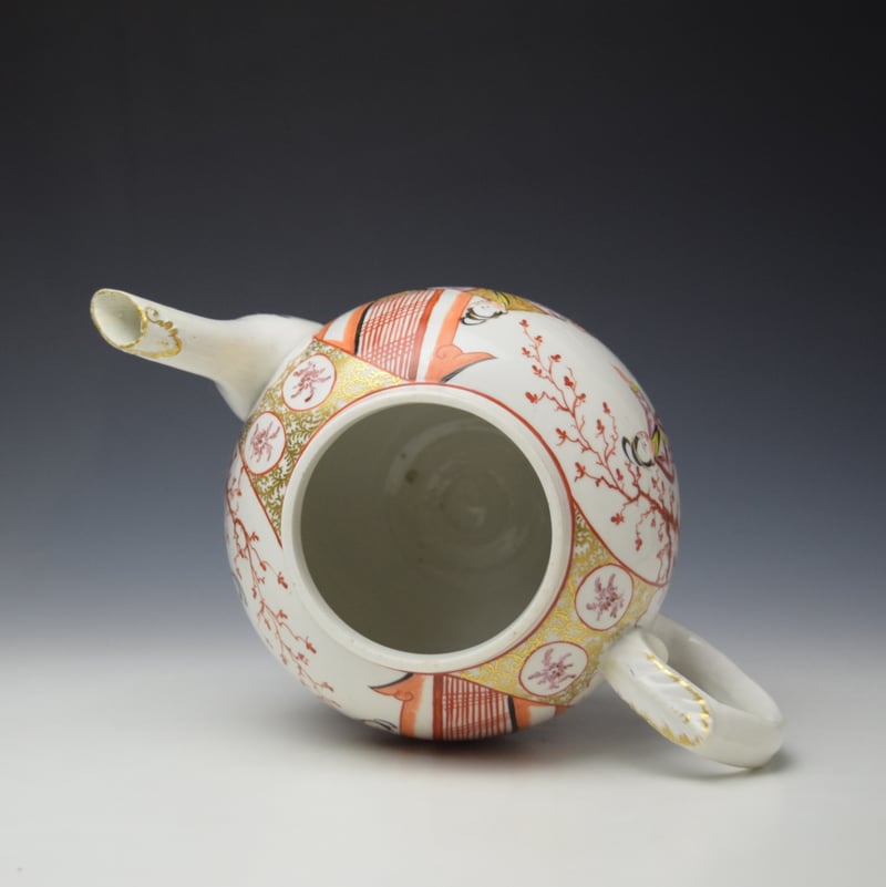 Champions Bristol Mandarin Pattern Teapot and Cover c1780-82 (7)