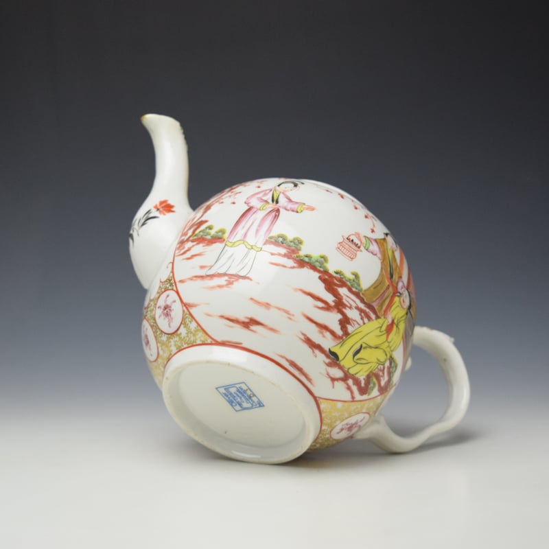 Champions Bristol Mandarin Pattern Teapot and Cover c1780-82 (8)