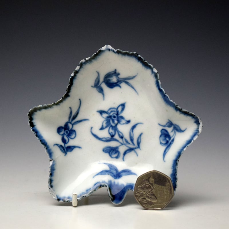 Rare Champions Bristol Narcissus Pattern Pickle Dish C1770-75