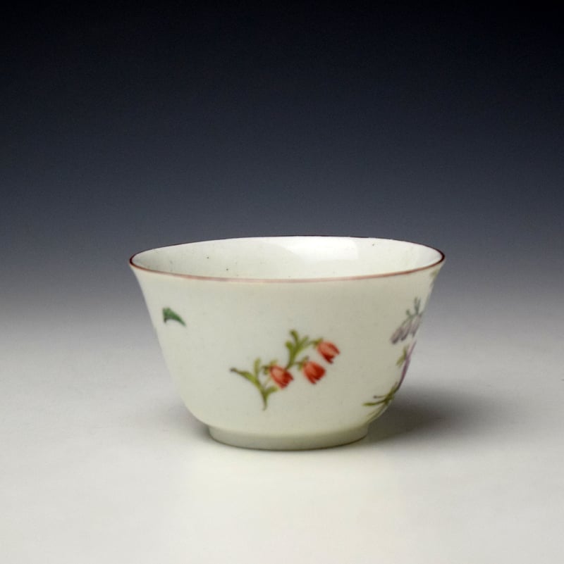Chelsea Floral Pattern Teabowl c1752-56 (2)