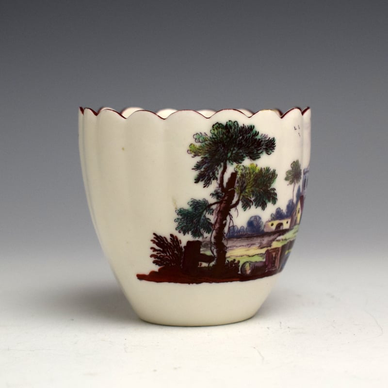 Chelsea Fluted Meissen style Decorated Cup c1752 (3)
