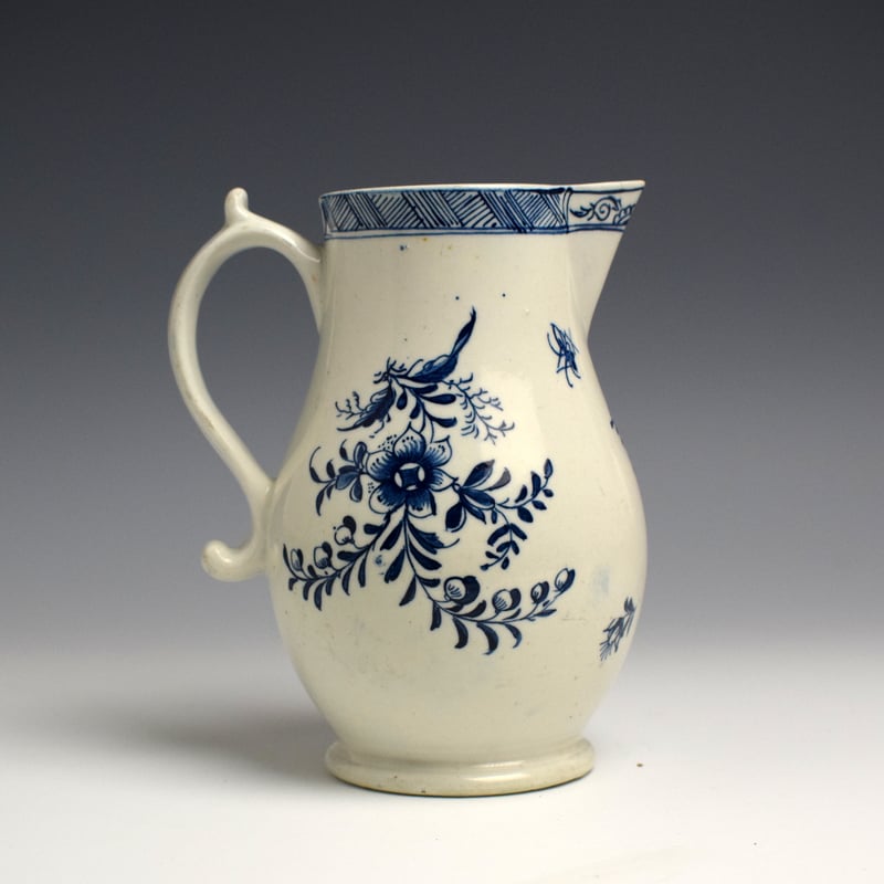 Chocolate Pot Decorated with Flower Sprays and Insects c1770 (2)