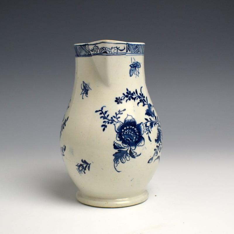 Chocolate Pot Decorated with Flower Sprays and Insects c1770 (4)