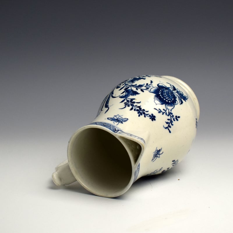 Chocolate Pot Decorated with Flower Sprays and Insects c1770 (5)