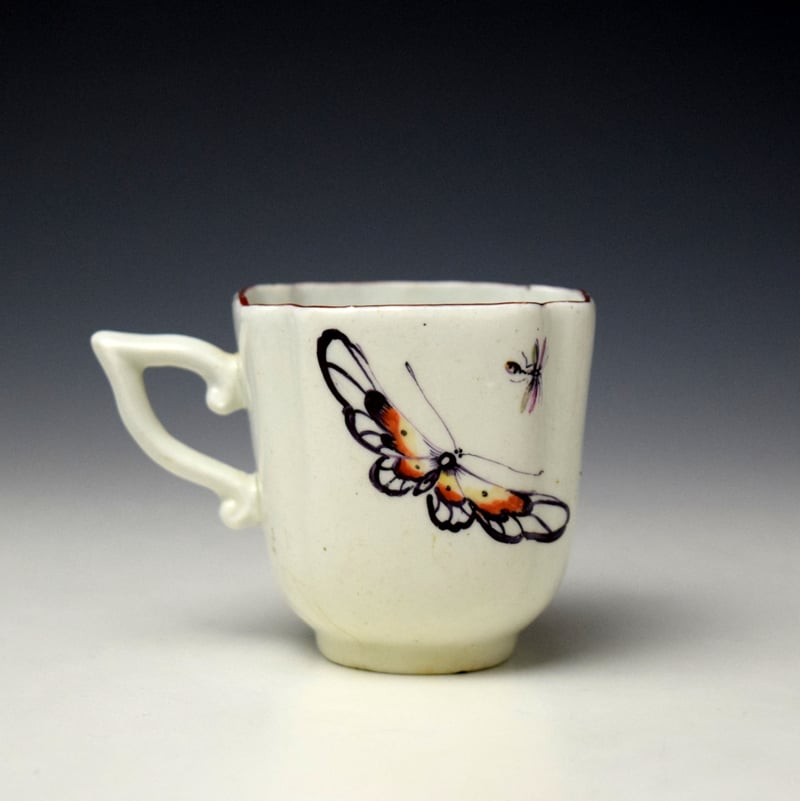 Derby Bird Pattern Coffee Cup c1760 (3)
