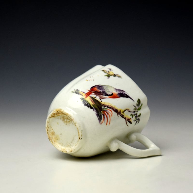 Derby Bird Pattern Coffee Cup c1760 (7)