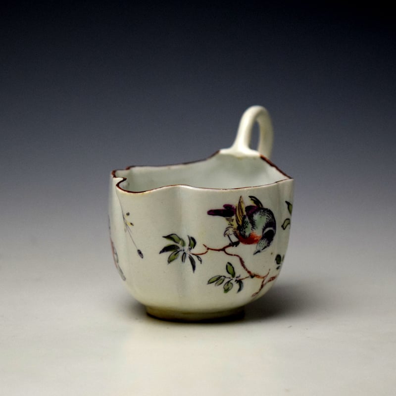 Derby Bird Pattern Creamboat c1760-65 (3)