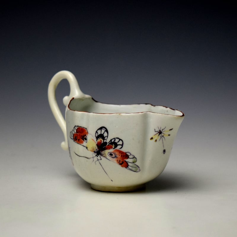 Derby Bird Pattern Creamboat c1760-65 (4)