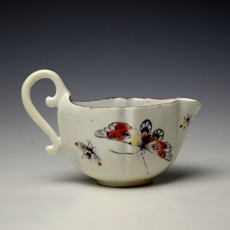 Derby Bird Pattern Creamboat c1760-65 (5)