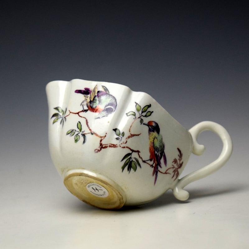 Derby Bird Pattern Creamboat c1760-65 (8)