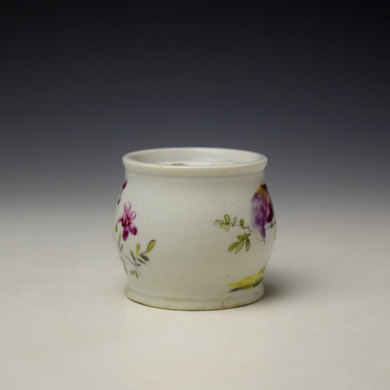 Derby Fancy Bird Pattern Inkwell c1760 (2)