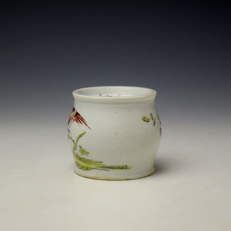 Derby Fancy Bird Pattern Inkwell c1760 (4)