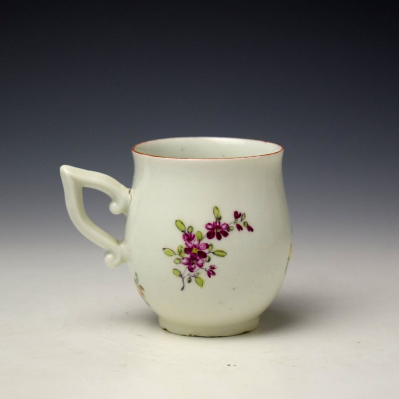Derby Floral Pattern Bell Shaped Coffee Cup c1755-60 (3)
