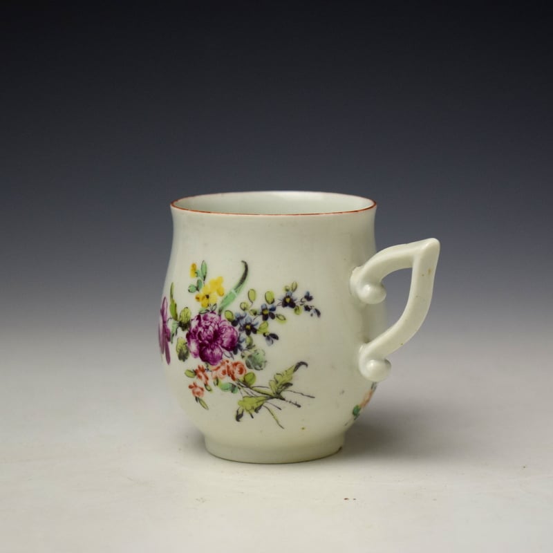 Derby Floral Pattern Bell Shaped Coffee Cup c1755-60 (5)