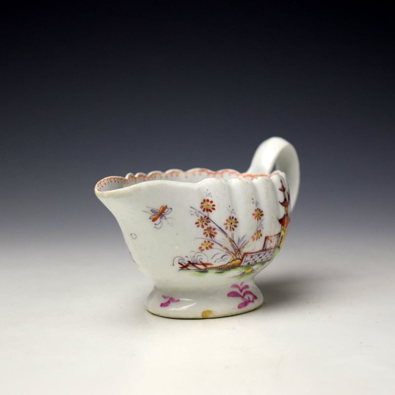Derby Fluted Creamboat c1760-65 (3)
