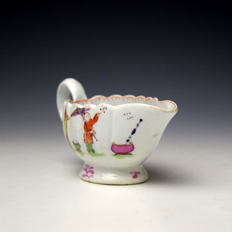 Derby Fluted Creamboat c1760-65 (4)
