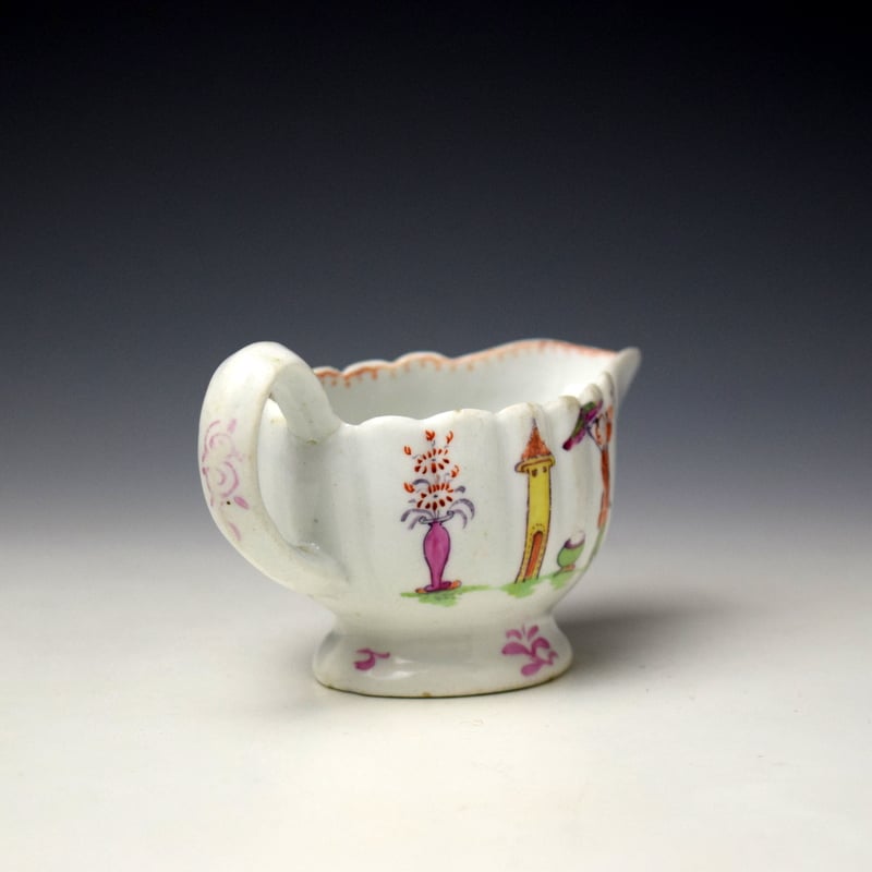 Derby Fluted Creamboat c1760-65 (6)