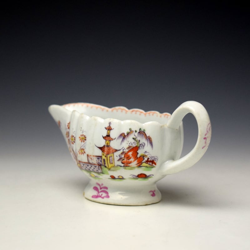 Derby Fluted Creamboat c1760-65 (7)