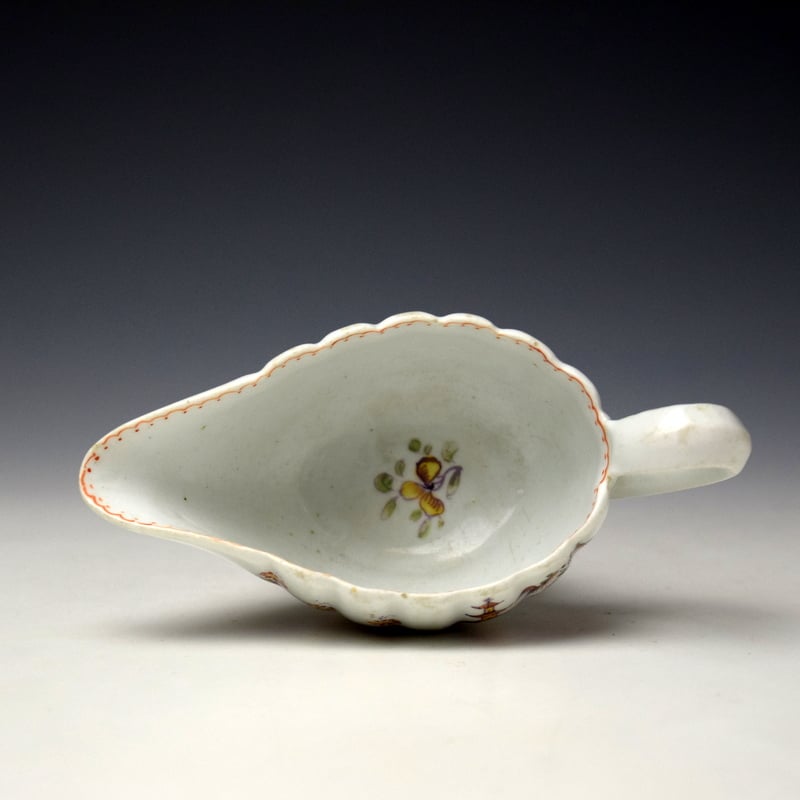 Derby Fluted Creamboat c1760-65 (8)