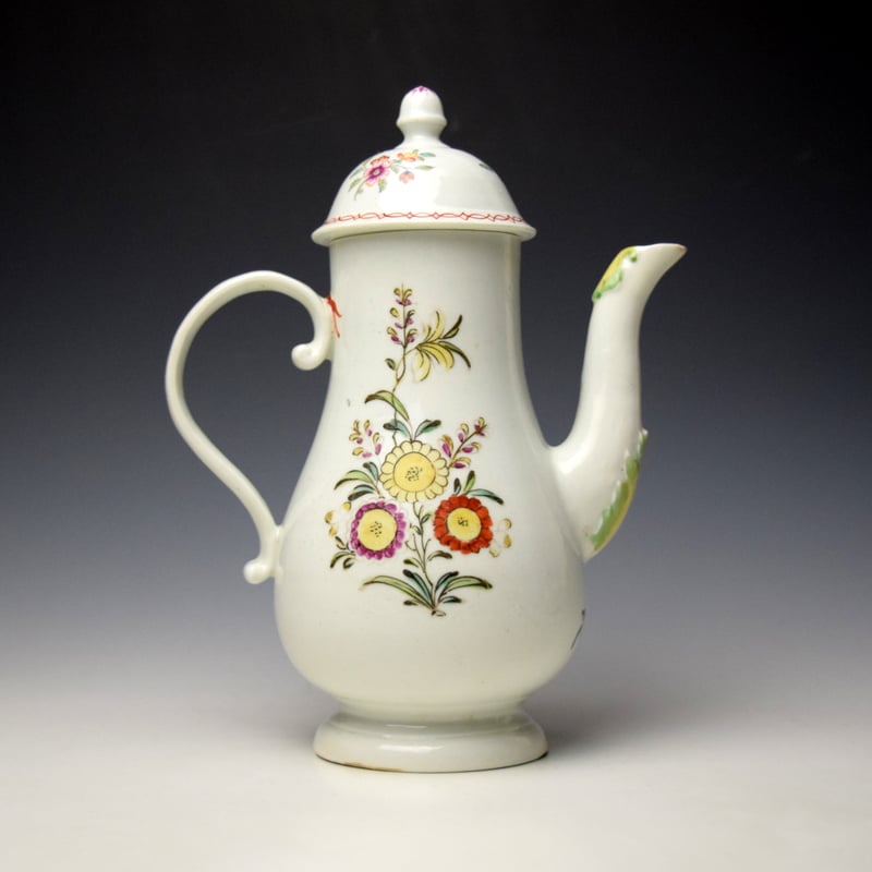 Derby Lady With Long Sleeves Pattern Coffee Pot and Cover c1760-65 (4)