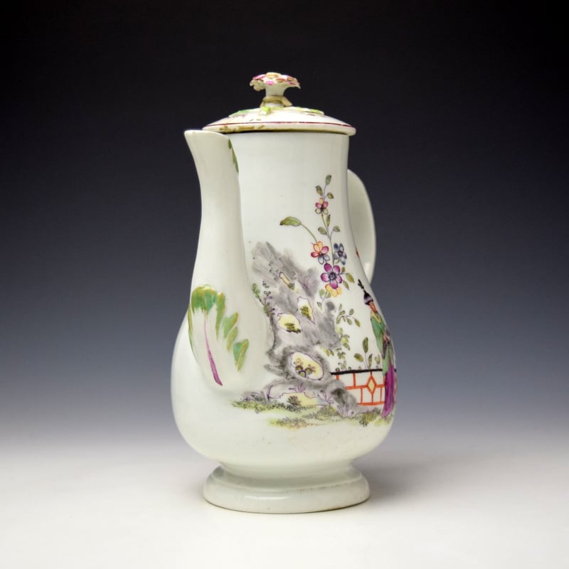 Derby Mandarin Pattern Coffee Pot and Cover c1758-65 (2)