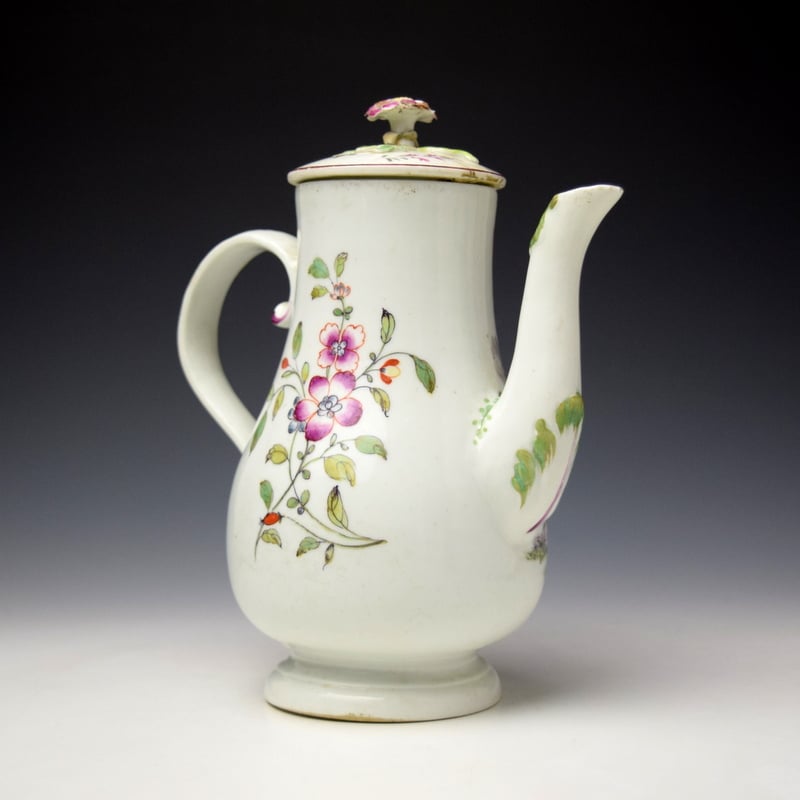 Derby Mandarin Pattern Coffee Pot and Cover c1758-65 (3)