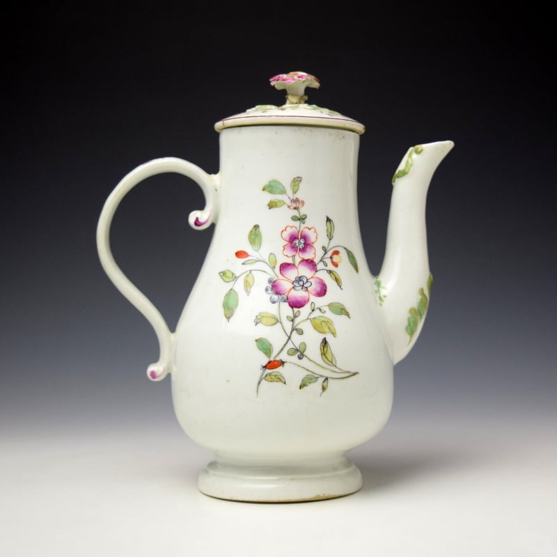 Derby Mandarin Pattern Coffee Pot and Cover c1758-65 (4)
