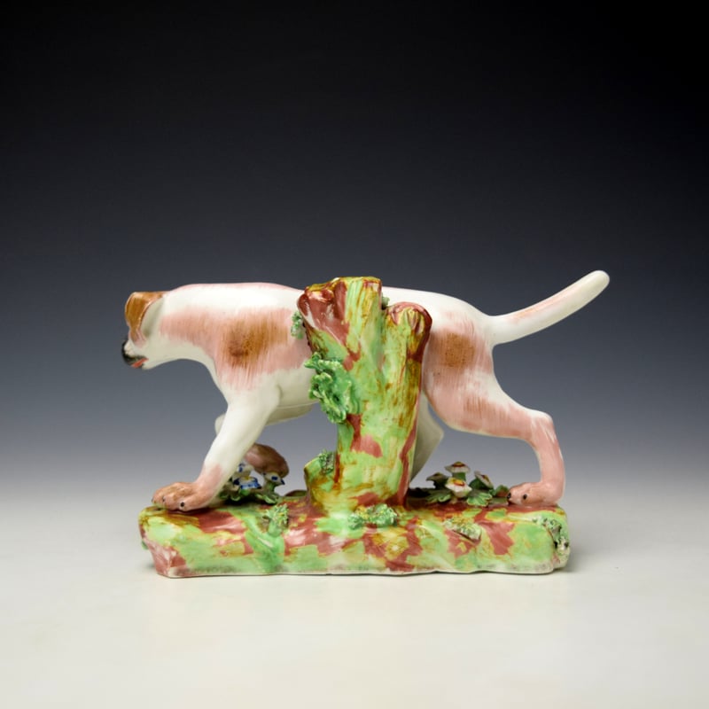 Derby Porcelain Model of a Pointer c1820 (3)