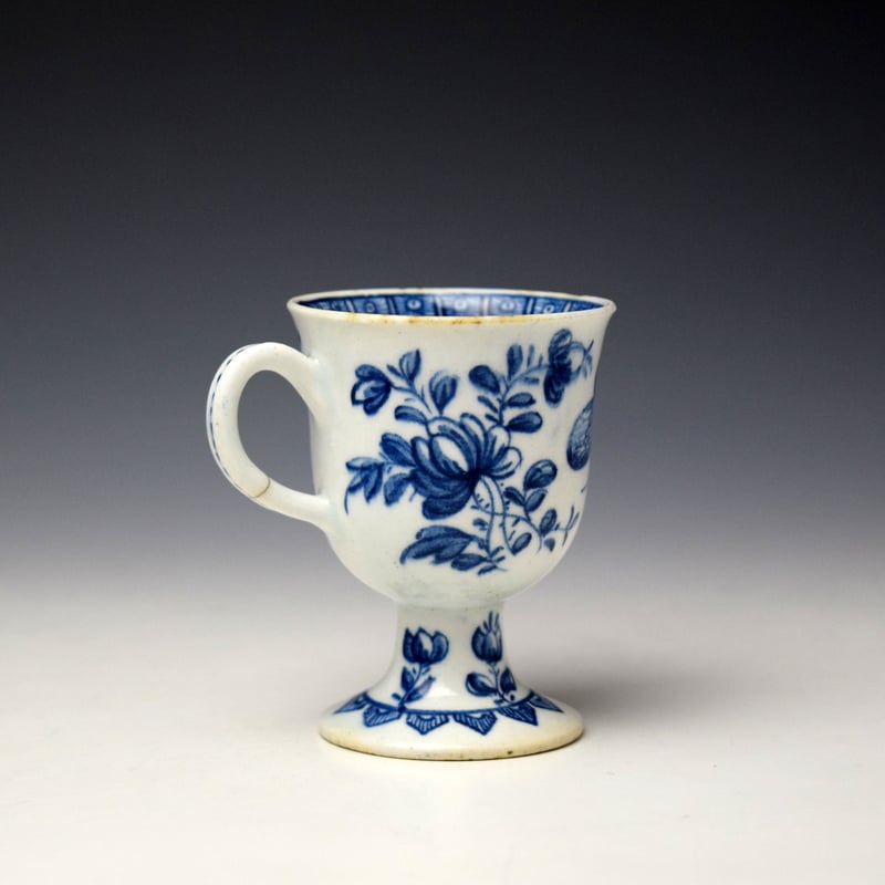 Derby Rose and Moth Pattern Ice Cup c1765-70 (3)