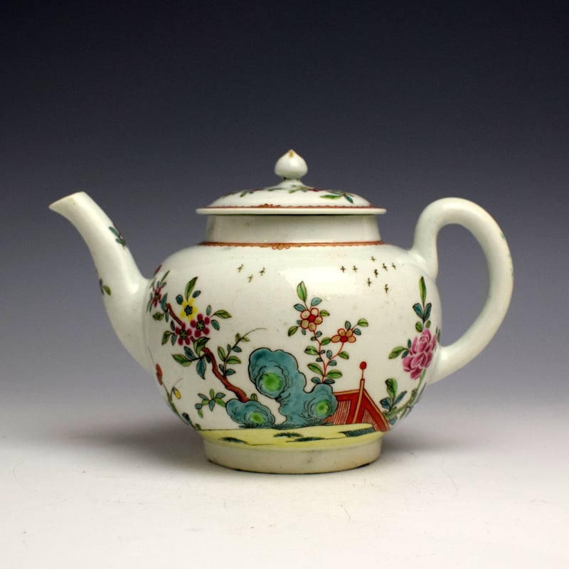 Early Famille Rose Style Teapot c1758-60