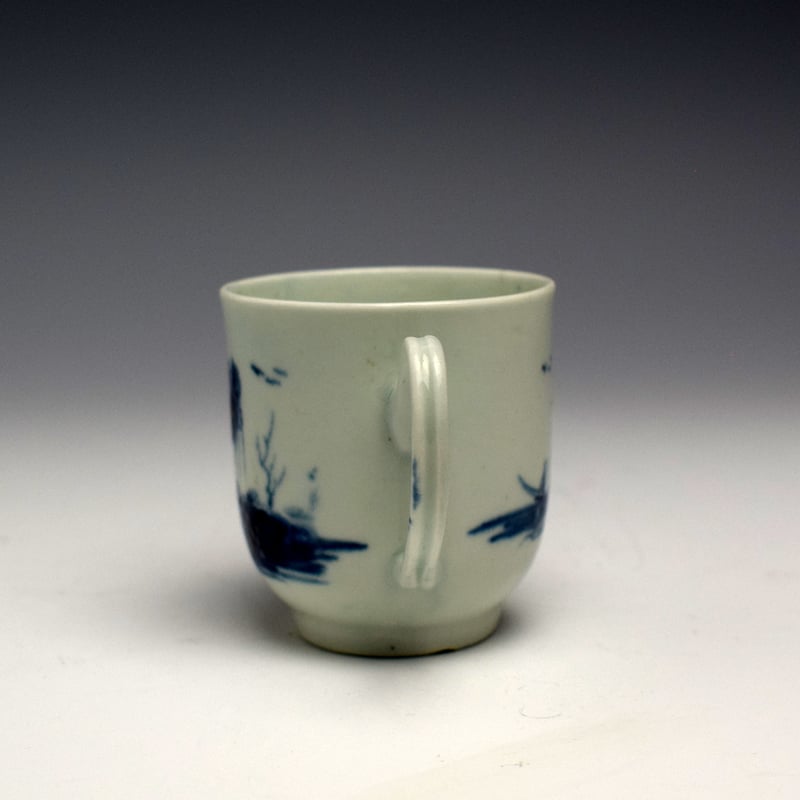 Early Worcester Gazebo Pattern Coffee Cup c1756-58 (2)