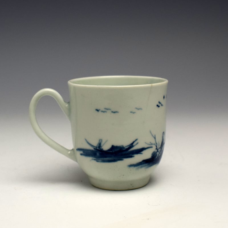 Early Worcester Gazebo Pattern Coffee Cup c1756-58 (3)